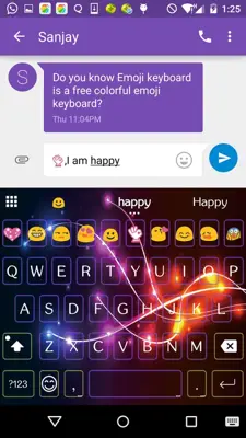 Electric Emoji Keyboard android App screenshot 1